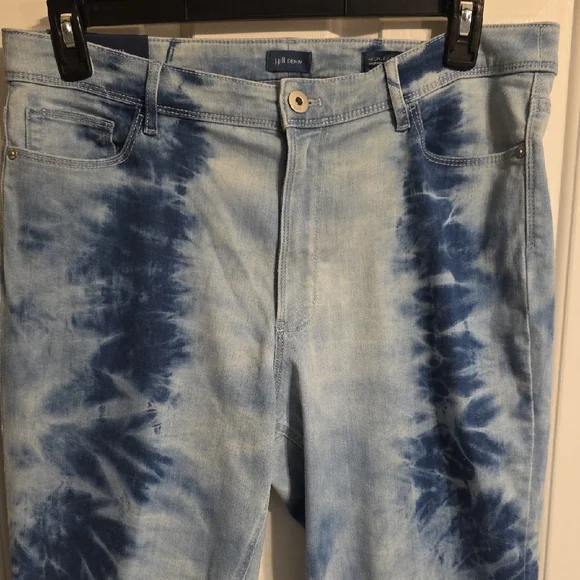 J. Jill Blue Tie-Dye Ankle Jeans - Picture 3 of 10